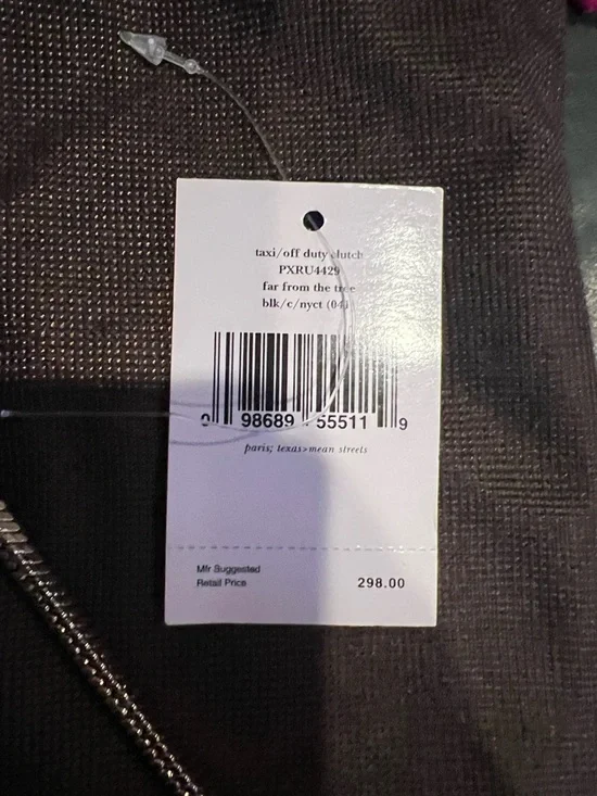 kate spade Black and White Apple Print Clutch with Yellow Taxi Clasp - Picture 2 of 8